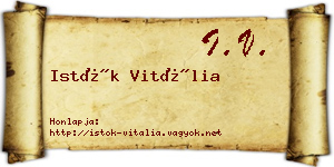 Istók Vitália névjegykártya